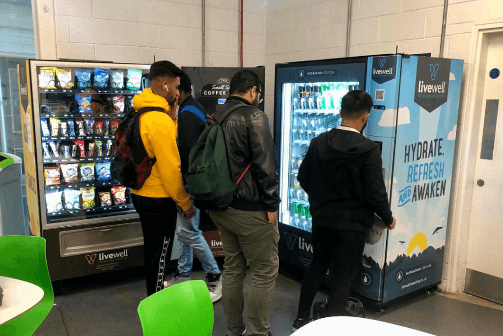Vending machine installed at educational institute