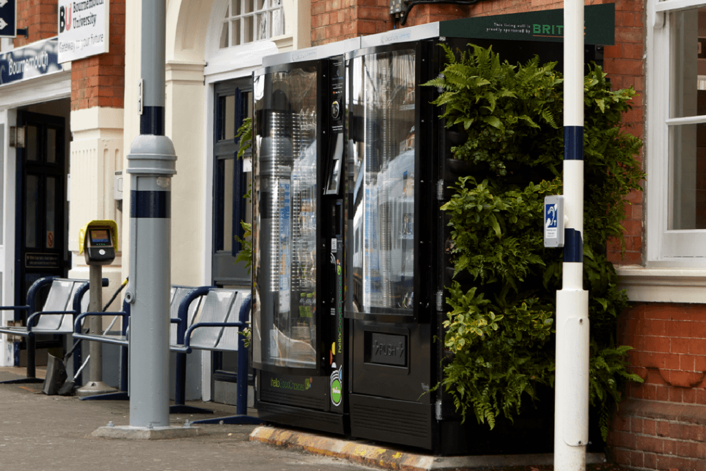 Vending machine installed in public space